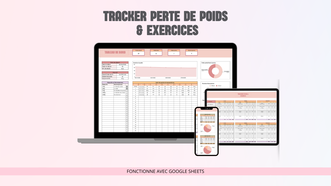 Tracker Perte de Poids & Exercices (Google Sheets)