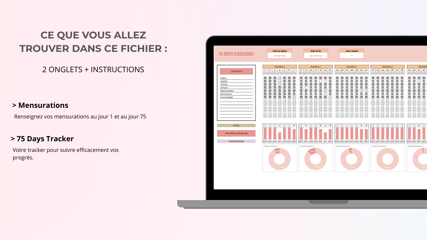 75 Days Challenge (Google Sheets)