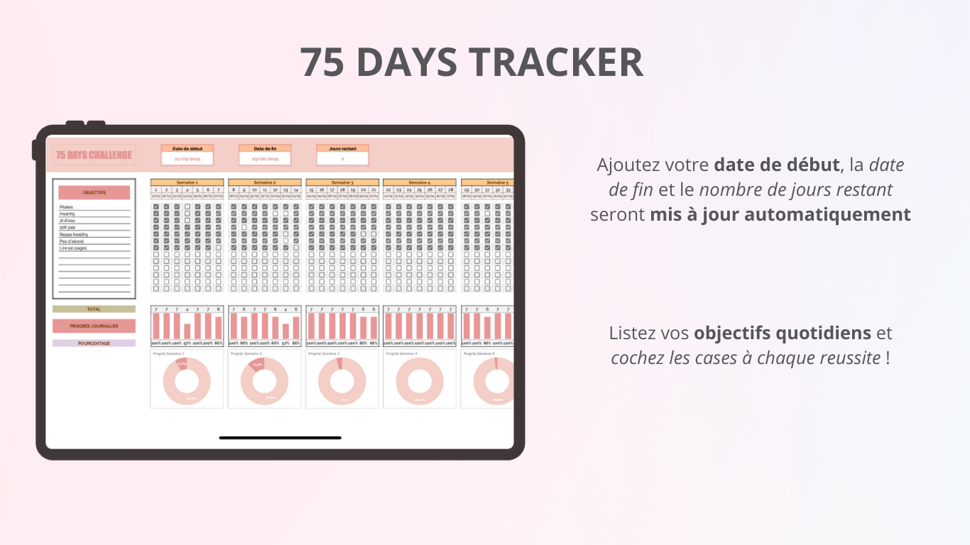 75 Days Challenge (Google Sheets)