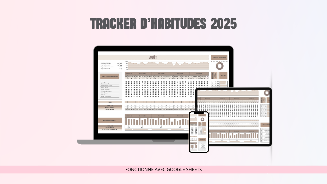 Tracker D'Habitudes - 2025 (Google Sheets)